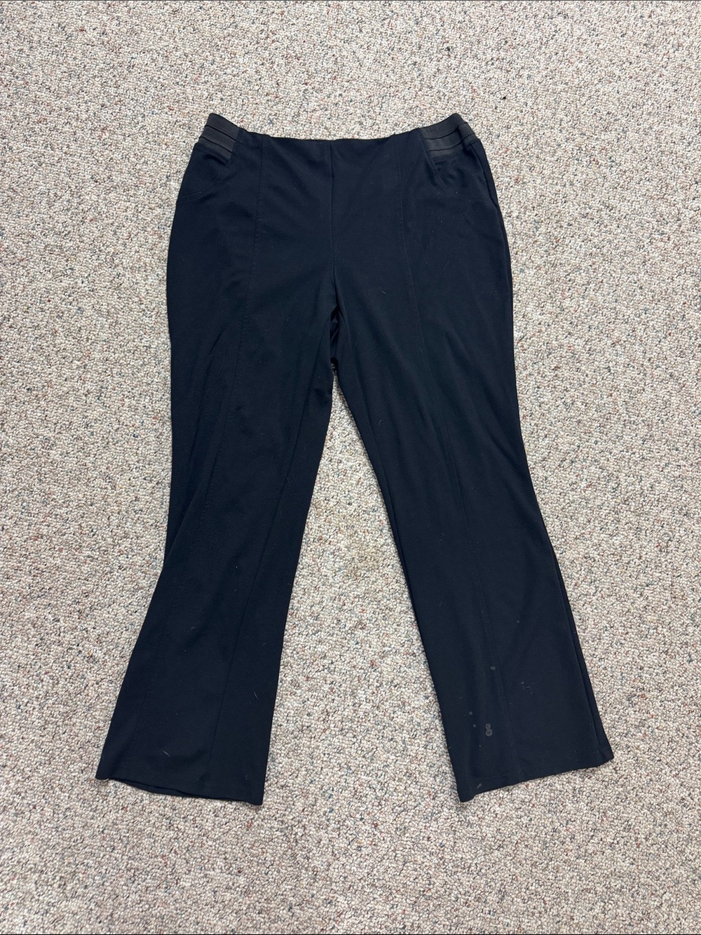 JM Collection Black Knit Waistband Pants
